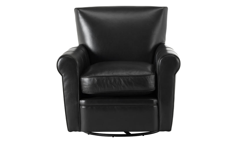 Phoebe Leather Swivel Glider Chair